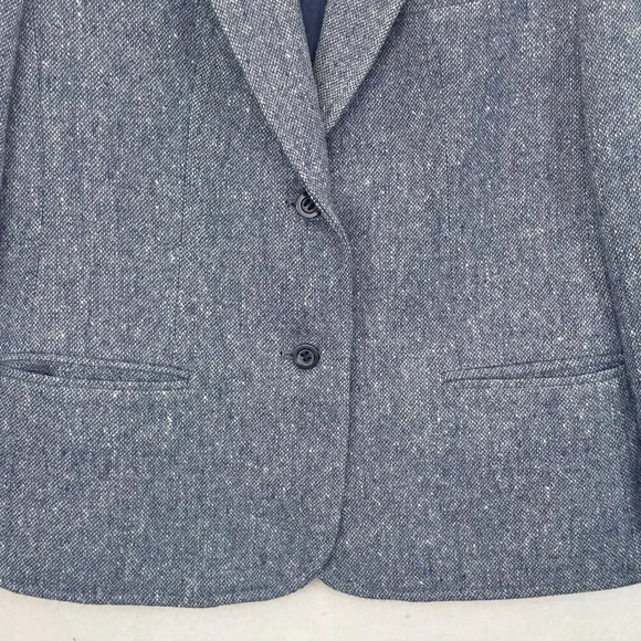Jimmy Hourihan Vtg Donegal Herringbone 100% Wool Blue Tweed Size 14 Preppy - Picture 4 of 7